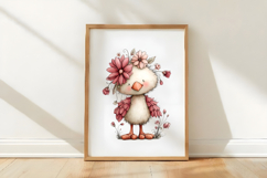 Easter Chick Wearing With flower Clipart Product Image 3