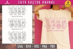 Cute Easter animal SVG design Funny Easter bundle Product Image 3