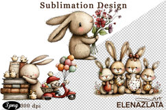 Spring animal clipart|Cute bunny, animals clipart Product Image 1