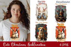 Spring bunny animal Sarcastic easter Clipart Product Image 1