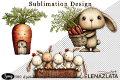 Spring animal clipart|Cute bunny, animals clipart Product Image 1