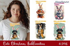 Spring bunny animal Sarcastic easter Clipart Product Image 1