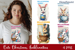 Spring bunny animal Sarcastic easter Clipart Product Image 1