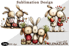 Spring animal clipart|Cute bunny, animals clipart Product Image 1