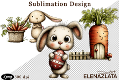 Spring animal clipart|Cute bunny, animals clipart Product Image 1