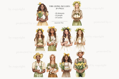 GlamArtZhanna, Easter Illustrations, Easter clipart, Easter png, Countryside Easter, Green Easter clipart, Cottage Easter png, Rustic Easter png, Rustic Easter image, Easter bunny png, Easter egg png, Happy Easter clipart, Easter girl clipart, Easter Grap