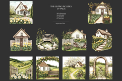 GlamArtZhanna, Easter Illustrations, Easter clipart, Easter png, Countryside Easter, Green Easter clipart, Cottage Easter png, Rustic Easter png, Rustic Easter image, Easter bunny png, Easter egg png, Happy Easter clipart, Easter girl clipart, Easter Grap