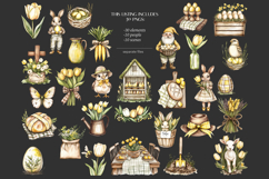 GlamArtZhanna, Easter Illustrations, Easter clipart, Easter png, Countryside Easter, Green Easter clipart, Cottage Easter png, Rustic Easter png, Rustic Easter image, Easter bunny png, Easter egg png, Happy Easter clipart, Easter girl clipart, Easter Grap