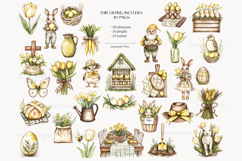 GlamArtZhanna, Easter Illustrations, Easter clipart, Easter png, Countryside Easter, Green Easter clipart, Cottage Easter png, Rustic Easter png, Rustic Easter image, Easter bunny png, Easter egg png, Happy Easter clipart, Easter girl clipart, Easter Grap
