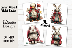 Easter Clipart Violet Easter Product Image 1