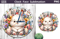 Easter Bunny Clock Face | Spring Cute Animal Clock Design Product Image 1