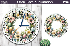 Easter Eggs Clock Face | Spring Clock Design Product Image 1