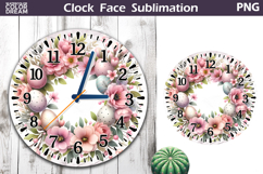 Easter Eggs Clock Face | Spring Clock Design Product Image 1