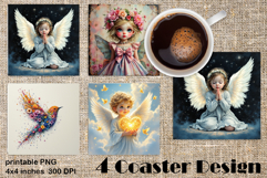 Happy Easter Square Coaster Sublimation Product Image 1