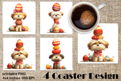 Happy Easter Square Coaster Sublimation Product Image 1