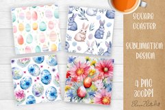 Cute egg easter Square Coaster Sublimation Design Product Image 1