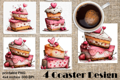 Happy Easter Square Coaster Sublimation. Funny cake Product Image 1