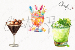 Watercolor Easter Cocktail Clipart | Easter PNG Product Image 3
