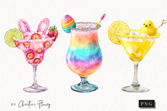 Watercolor Easter Cocktail Clipart | Easter PNG Product Image 1