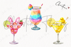 Watercolor Easter Cocktail Clipart | Easter PNG Product Image 3
