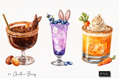 Watercolor Easter Cocktail Clipart | Easter PNG Product Image 1