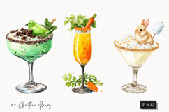 Watercolor Easter Cocktail Clipart | Easter PNG Product Image 1