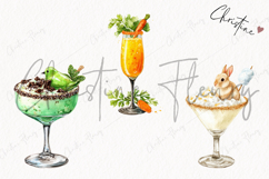 Watercolor Easter Cocktail Clipart | Easter PNG Product Image 3