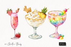 Watercolor Easter Cocktail Clipart | Easter PNG Product Image 1