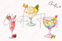 Watercolor Easter Cocktail Clipart | Easter PNG Product Image 3