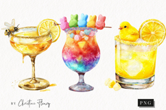 Watercolor Easter Cocktail Clipart | Easter PNG Product Image 1