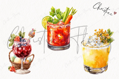 Watercolor Easter Cocktail Clipart | Easter PNG Product Image 3