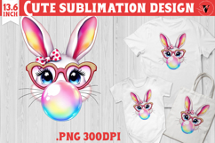 Coquette Easter sublimation | Easter Bunny Face Product Image 1