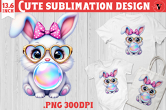 Coquette Easter sublimation | Easter Bunny Face Product Image 1
