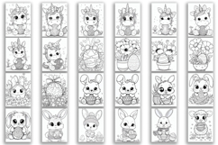 Cute animals Design |Easter Coloring pages Bundle Product Image 4