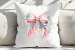 Easter Coquette Bow Fluffy Bunny PNG Product Image 4