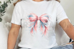Easter Coquette Bow Fluffy Bunny PNG Product Image 3