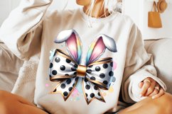 Easter Coquette Bow PNG, Easter Bunny PNG, Happy Easter PNG Product Image 1