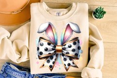 Easter Coquette Bow PNG, Easter Bunny PNG, Happy Easter PNG Product Image 3