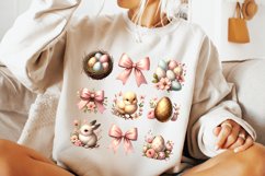 Easter Coquette Bow PNG, Easter Bunny PNG, Happy Easter PNG Product Image 2