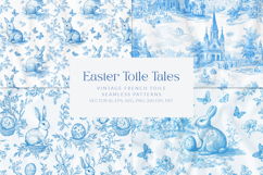 Easter Toile Seamless Patterns Product Image 1