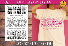 Cute Easter animal SVG design Funny Easter bundle Product Image 4