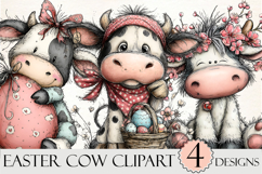 Whimsical Easter Cute Deer Clipart Product Image 1