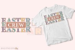 Easter Crew Retro Happy Easter Day SVG T-shirt Design Product Image 1