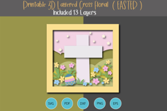 3D Layered Easter Cross Floral Product Image 3