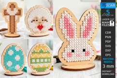 Easter Cross Stitch Laser Cut Bundle | Embroidery Blank SVG Product Image 1
