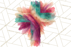 Patterned Easter Cross Clipart, Pastel Bold Christian Png Product Image 2