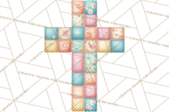 Patterned Easter Cross Clipart, Pastel Bold Christian Png Product Image 5