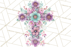 Patterned Easter Cross Clipart, Pastel Bold Christian Png Product Image 5