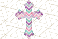 Patterned Easter Cross Clipart, Pastel Bold Christian Png Product Image 4