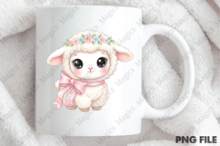 Easter Cute Kawaii Sheep Png Product Image 3